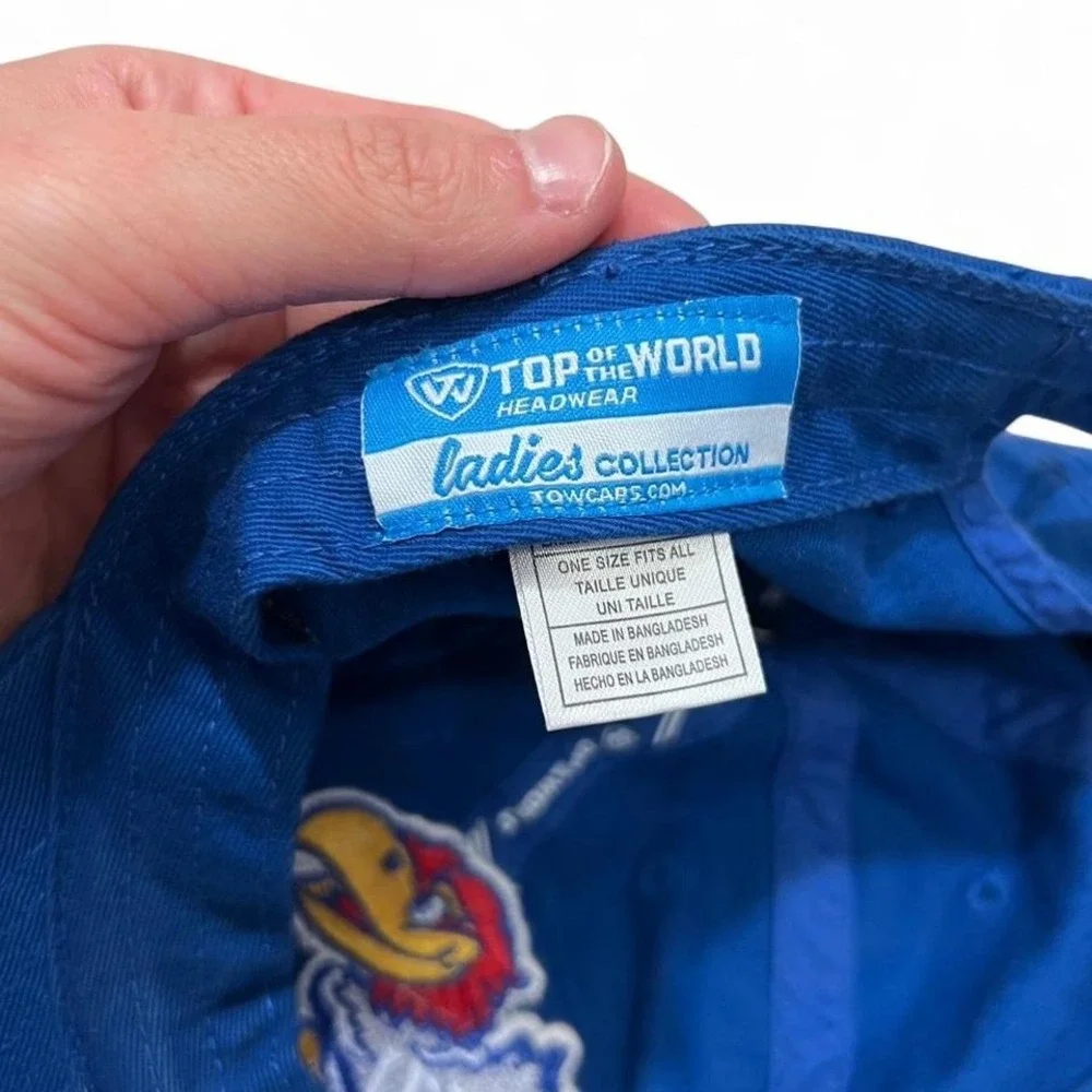 University Of Kansas‎ KU Jayhawks Women's Hat Blue Embroidered Logo Adult Cap